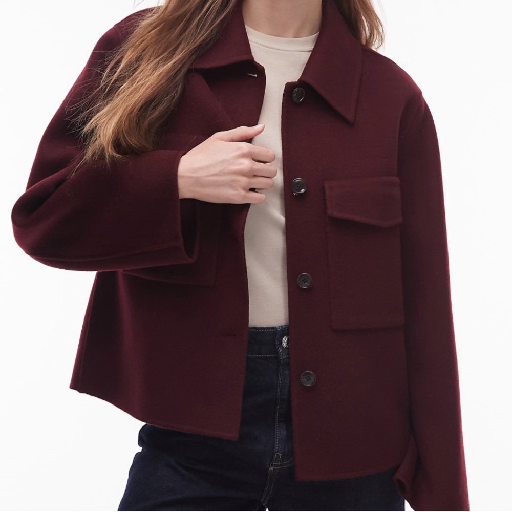 FRNCH Paris Jacket Merlot Coat Contemporary Trend Barn Blazer French Girl Vibe